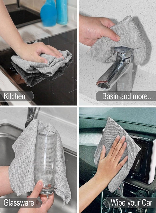 UPSTAR Microfiber Cleaning Cloth, Reusable Paper Towels Rolls, Cleaning Rags for Cleaning Kitchen, Bathroom, Car, 12x12 inch, 50 Packs/Roll, Grey - Image 5